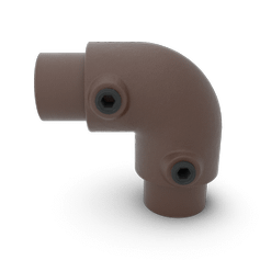 Buiskoppeling Kniestuk 90° - vintage bruin-B / 26,9 mm